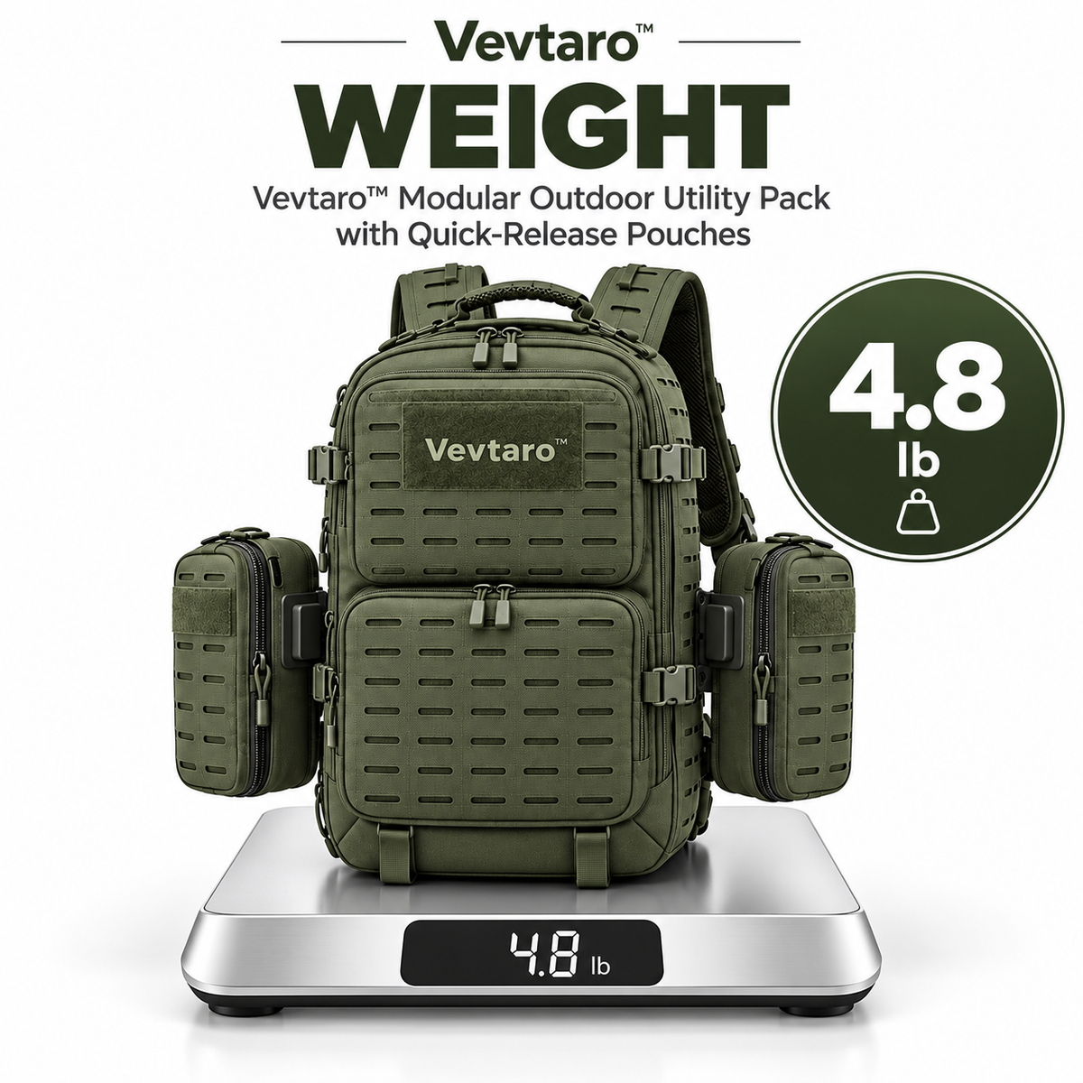 Vevtaro™ Modular Outdoor Utility Pack with Quick-Release Pouches