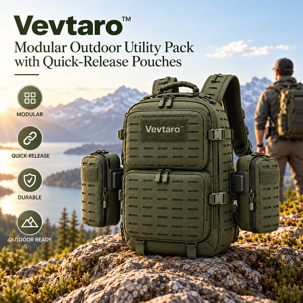 Vevtaro™ Modular Outdoor Utility Pack with Quick-Release Pouches