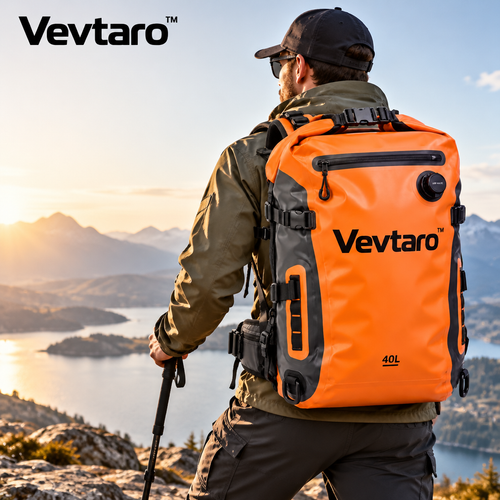 Vevtaro™ 40L Waterproof Dry Bag Backpack with Air Valve — Lifestyle