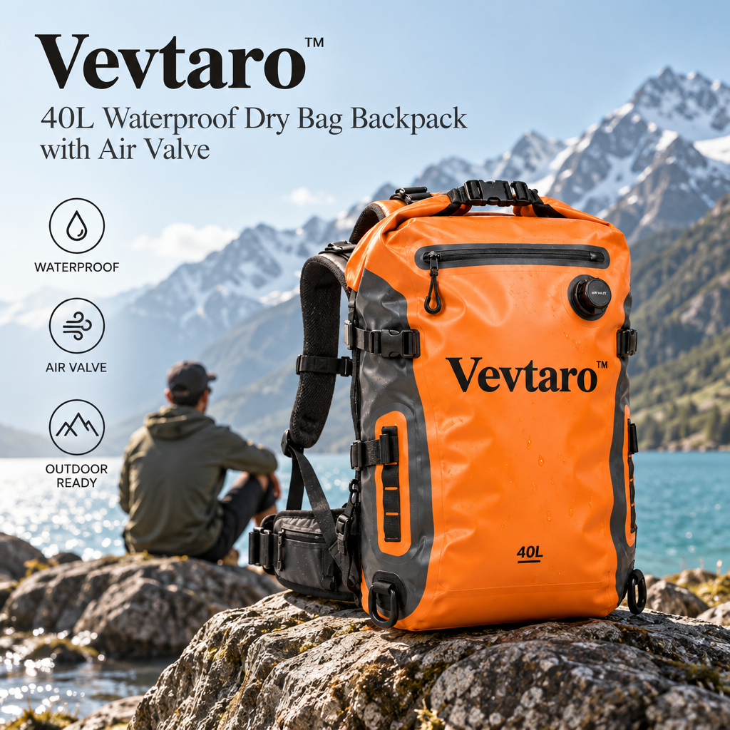Vevtaro™ 40L Waterproof Dry Bag Backpack with Air Valve — Brand Hero