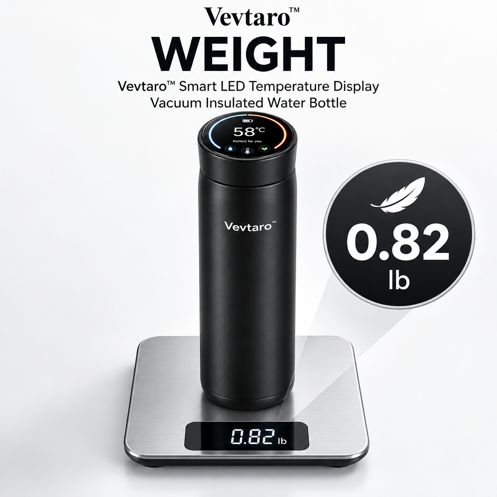 Vevtaro™ Smart LED Temperature Display Vacuum Insulated Water Bottle — Weight