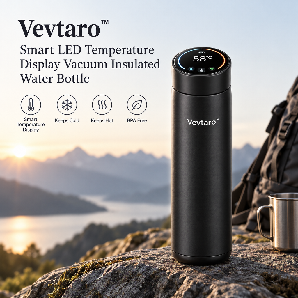 Vevtaro™ Smart LED Temperature Display Vacuum Insulated Water Bottle — Brand Hero