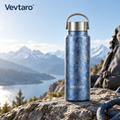 Vevtaro™ Blue Crystal Titanium Insulated Water Bottle — Lifestyle
