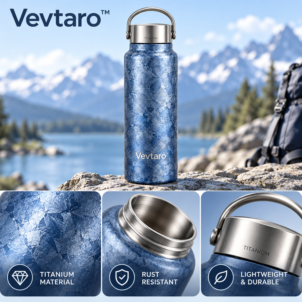 Vevtaro™ Blue Crystal Titanium Insulated Water Bottle — Materials & Structure