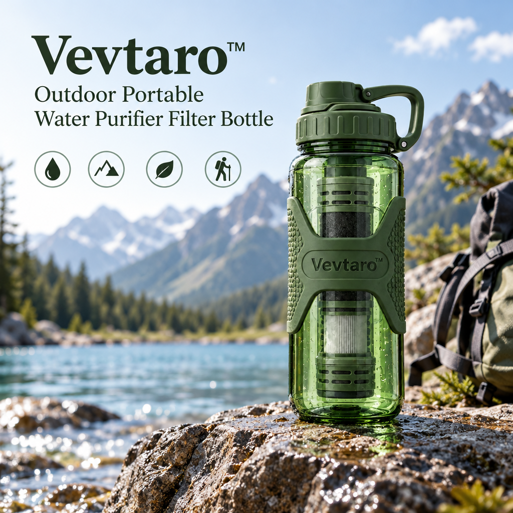 Vevtaro™ Outdoor Portable Water Purifier Filter Bottle — Lifestyle