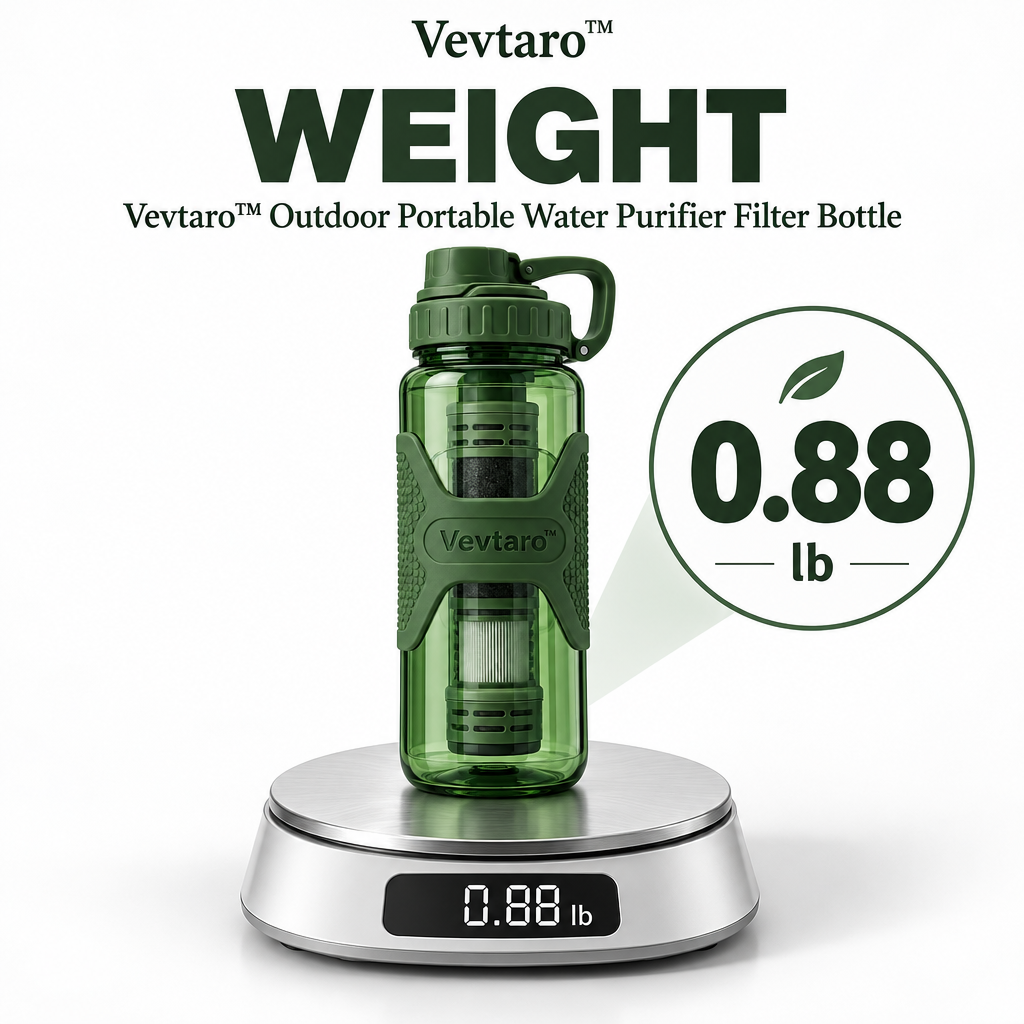 Vevtaro™ Outdoor Portable Water Purifier Filter Bottle — Weight