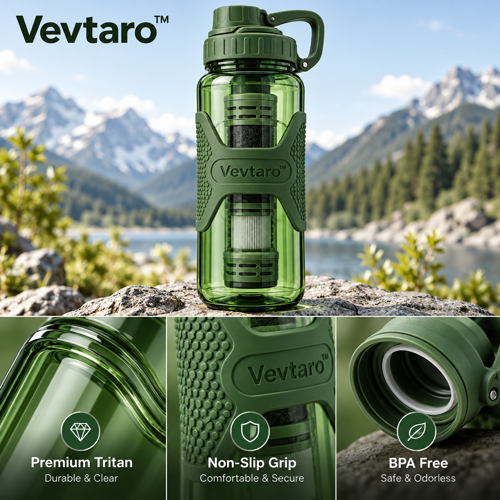 Vevtaro™ Outdoor Portable Water Purifier Filter Bottle — Materials & Structure