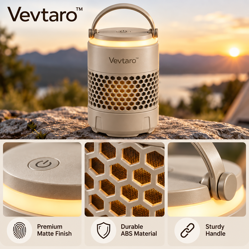 Vevtaro™ Portable Honeycomb Outdoor Camping LED Lantern & Ambient Night Light — Materials & Structure